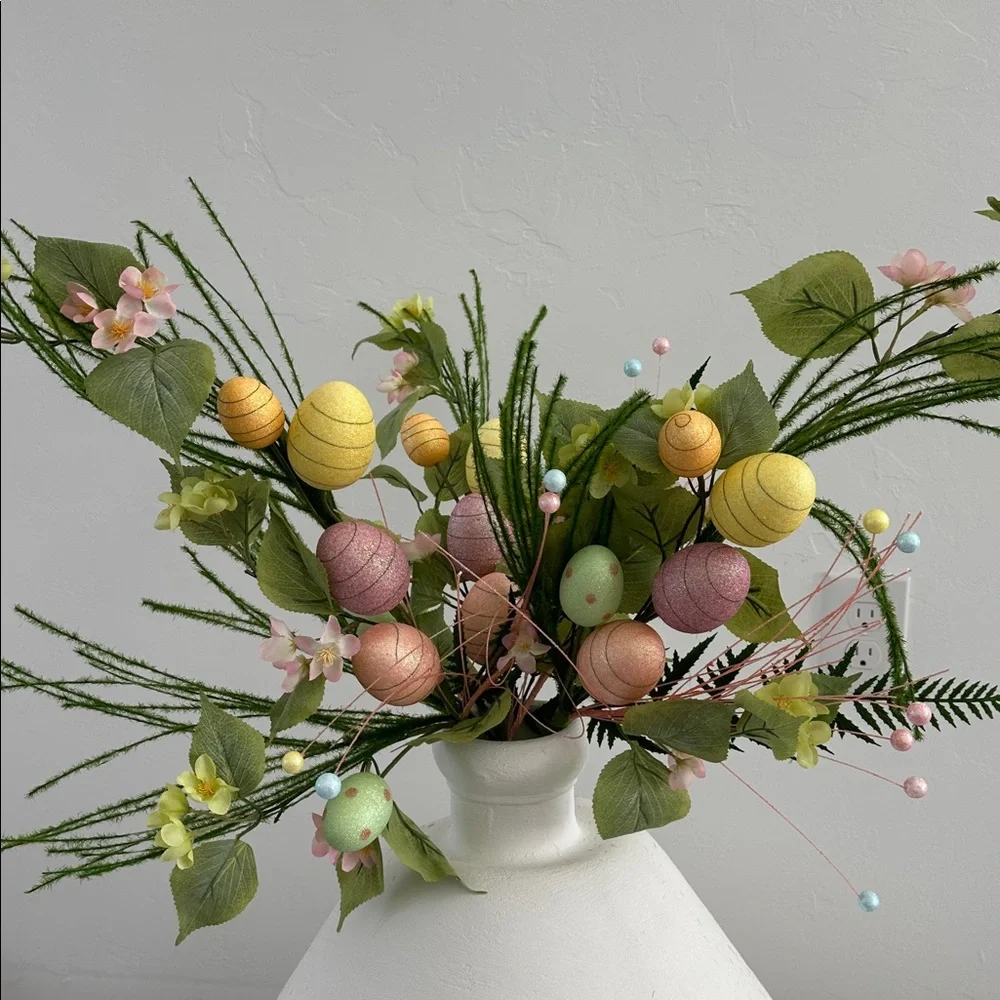 🌸NEW Easter Artificial Floral Arrangement with Yellow and Pink Accents.